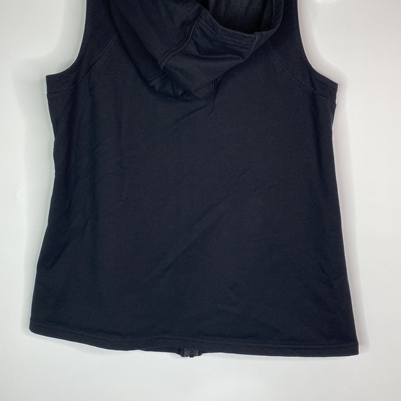 Lauren Ralph Lauren Black Hooded Zip Vest Size Medium - Picture 6 of 8